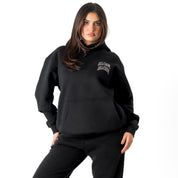 OVERSIZED LUX CHROME HOODIE - BLACKOUT
