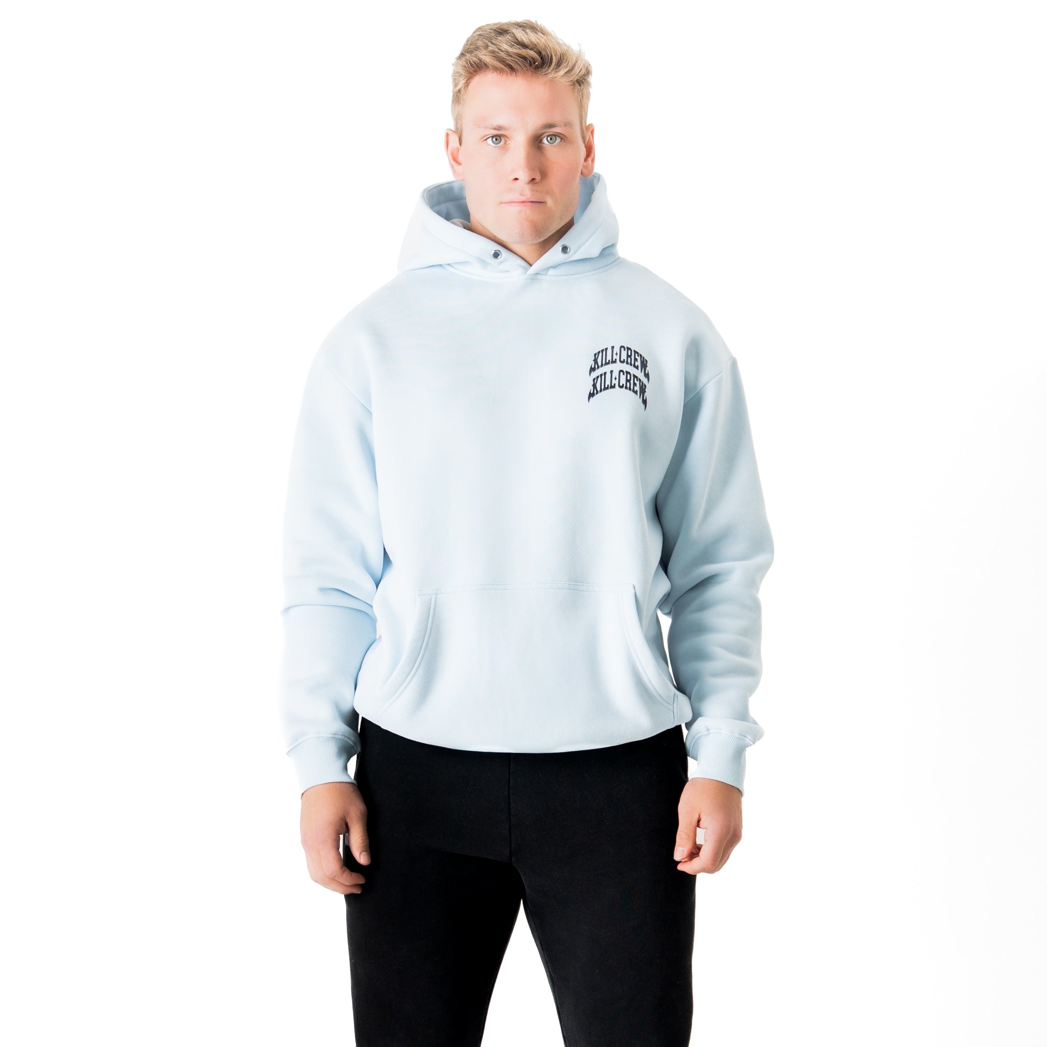 OVERSIZED LUX CHROME HOODIE - BLUE