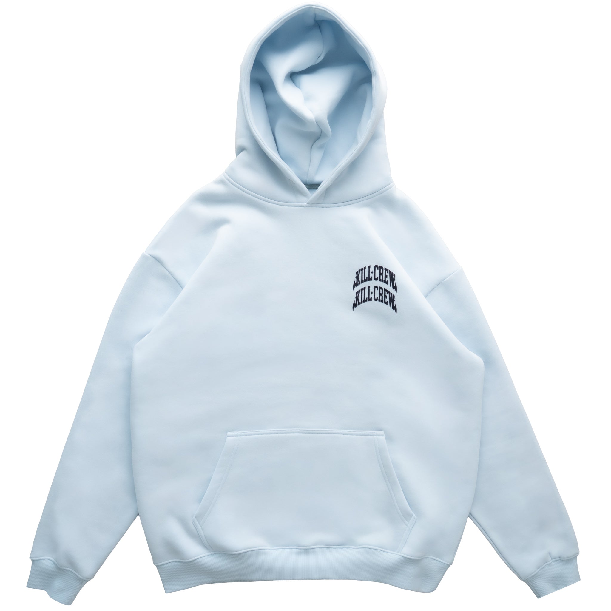 OVERSIZED LUX CHROME HOODIE - BLUE