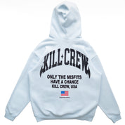 OVERSIZED LUX CHROME HOODIE - BLUE