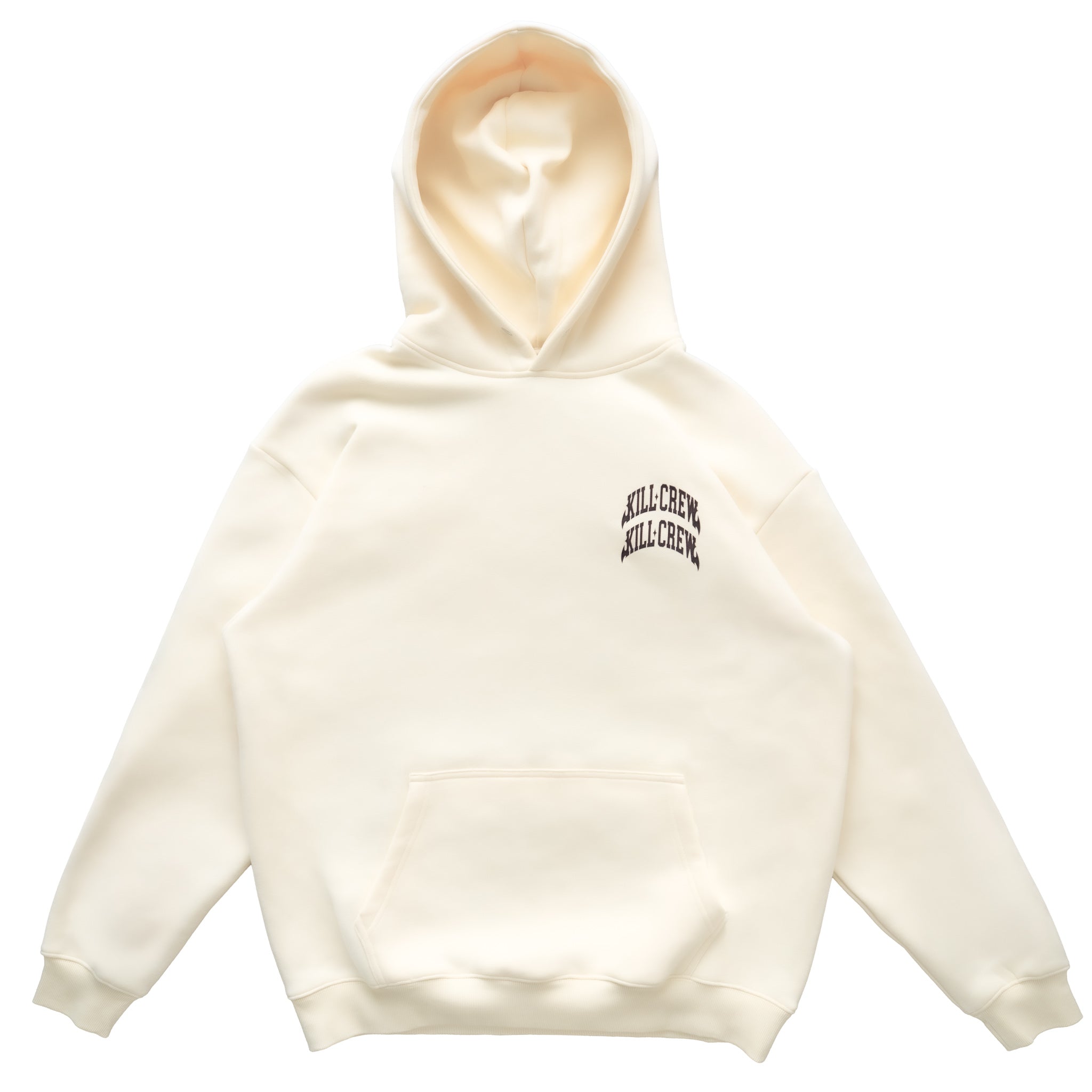 OVERSIZED LUX CHROME HOODIE - CREAM