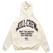 OVERSIZED LUX CHROME HOODIE - CREAM
