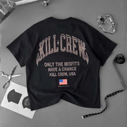 RELAXED FIT NATURAL COTTON CHROME T-SHIRT - BLACKOUT