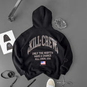 OVERSIZED LUX CHROME HOODIE - BLACKOUT