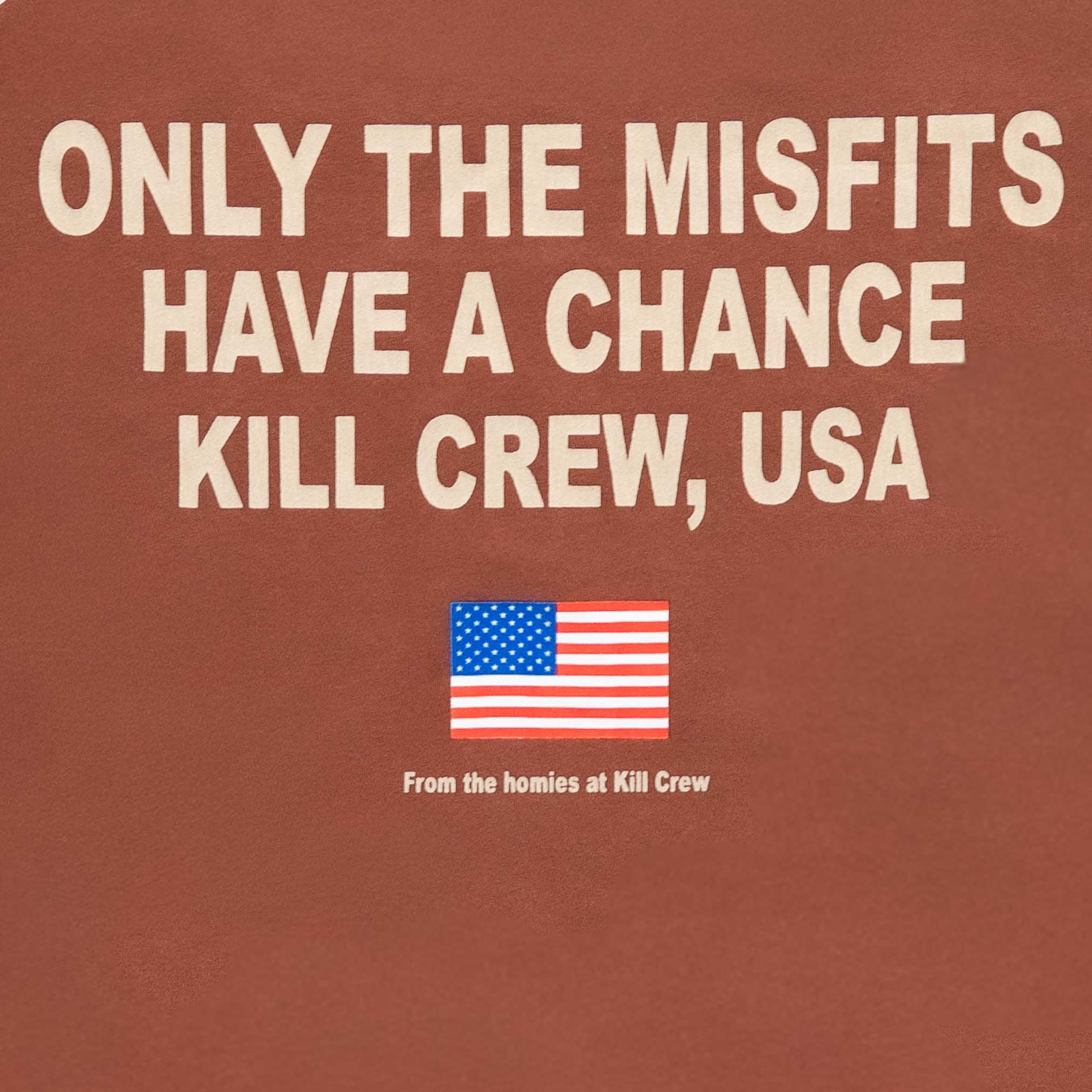 OVERSIZED LUX CHROME HOODIE - BROWN