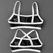 COLOR BLOCK SPORTS BRA - BLACK