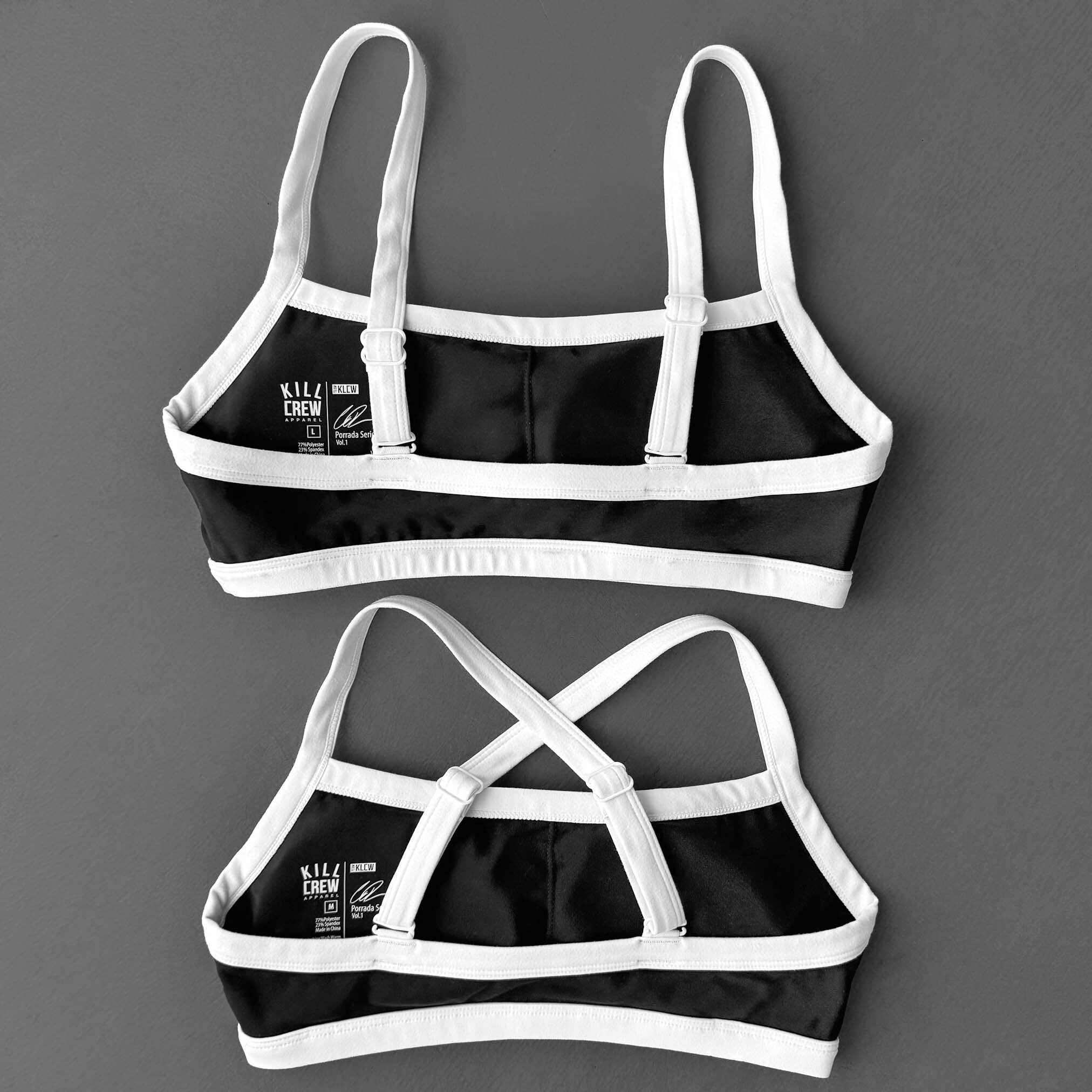 COLOR BLOCK SPORTS BRA - BLACK