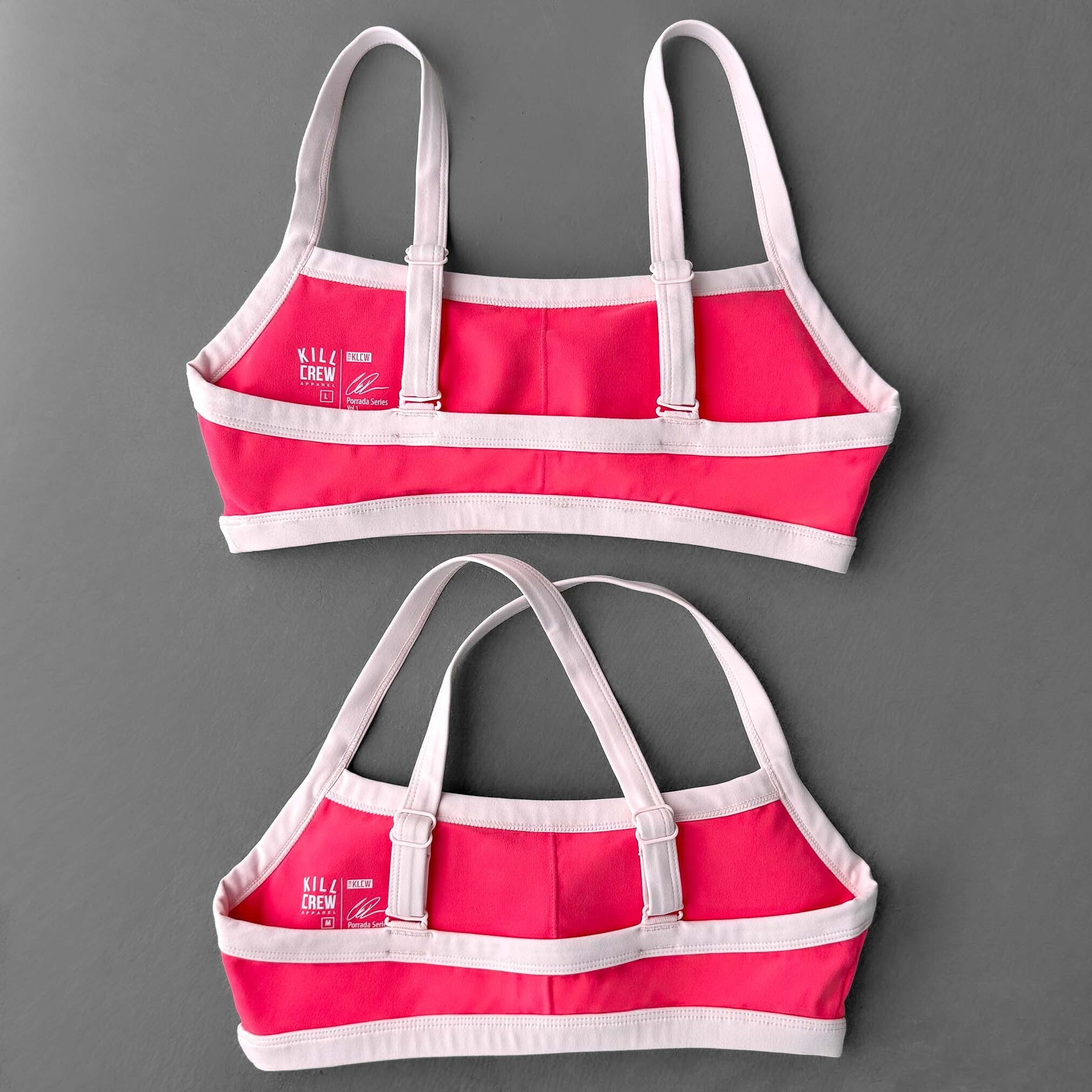 COLOR BLOCK SPORTS BRA - PINK