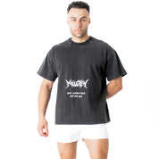 RELAXED FIT LUX "COMFORT ZONE" T-SHIRT - BLACK / WHITE