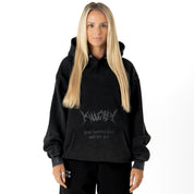 OVERSIZED LUX "COMFORT ZONE" HOODIE - BLACKOUT