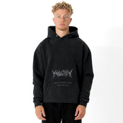 OVERSIZED LUX "COMFORT ZONE" HOODIE - BLACKOUT