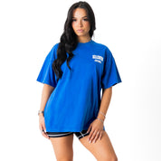 RELAXED FIT LUX CONQUER INNER DEMONS T-SHIRT - BLUE / RED