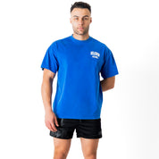 RELAXED FIT LUX CONQUER INNER DEMONS T-SHIRT - BLUE / RED