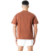 OVERSIZED DEMONS TOUR T-SHIRT - BROWN / RED