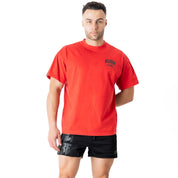 RELAXED FIT LUX CONQUER INNER DEMONS T-SHIRT - RED / WHITE