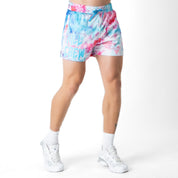 MUAY THAI SHORTS (MID THIGH CUT) TIE DYE - COTTON CANDY