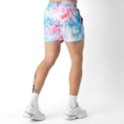 MUAY THAI SHORTS (MID THIGH CUT) TIE DYE - COTTON CANDY
