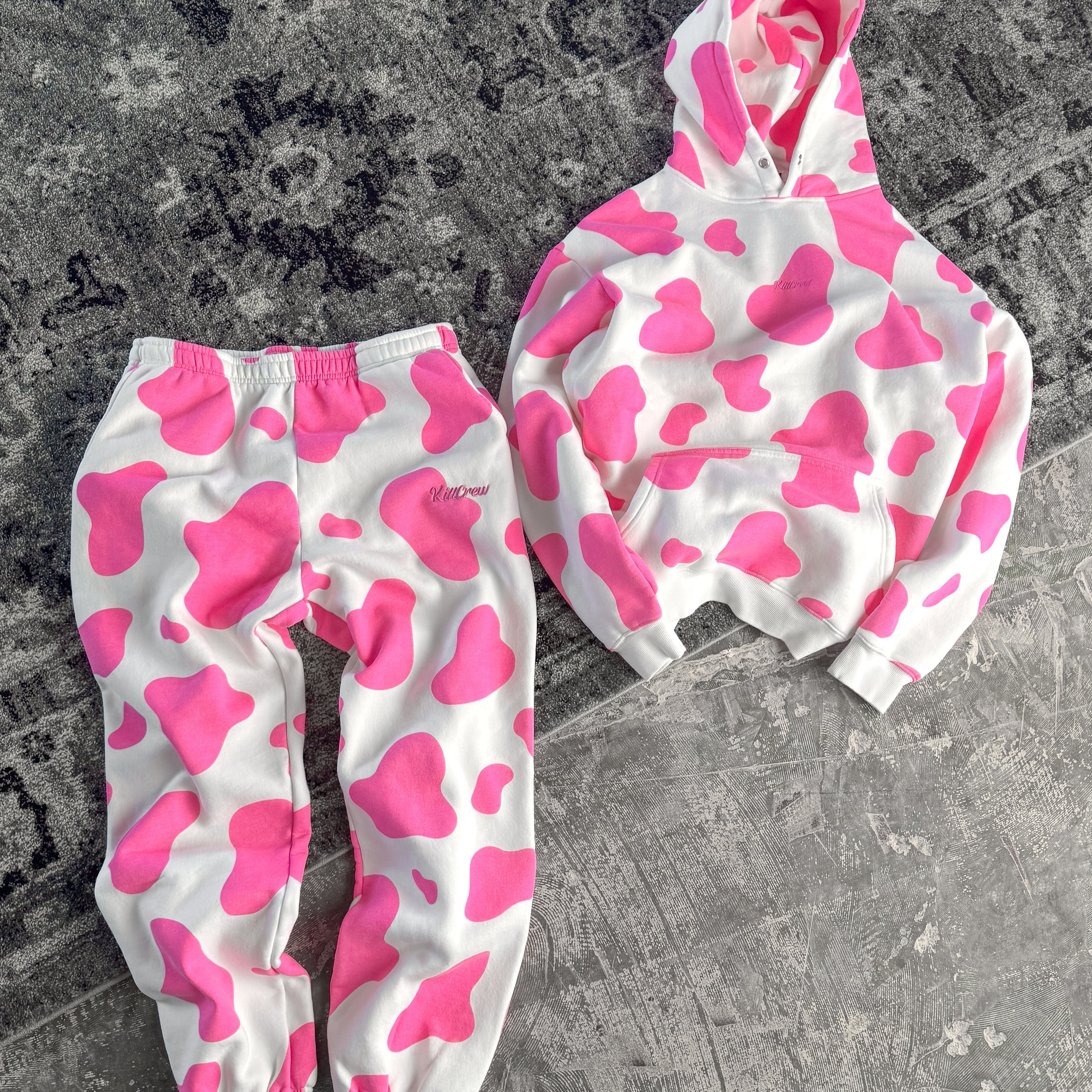 OVERSIZED LUX "MOO MOO" HOODIE - PINK