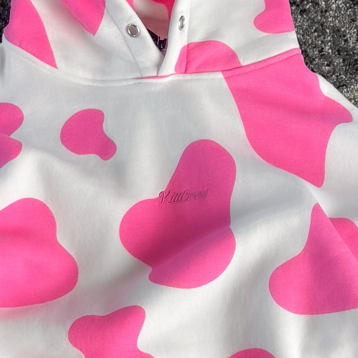 OVERSIZED LUX "MOO MOO" HOODIE - PINK