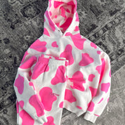 OVERSIZED LUX "MOO MOO" SWEATPANTS - PINK