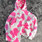 OVERSIZED LUX "MOO MOO" HOODIE - PINK
