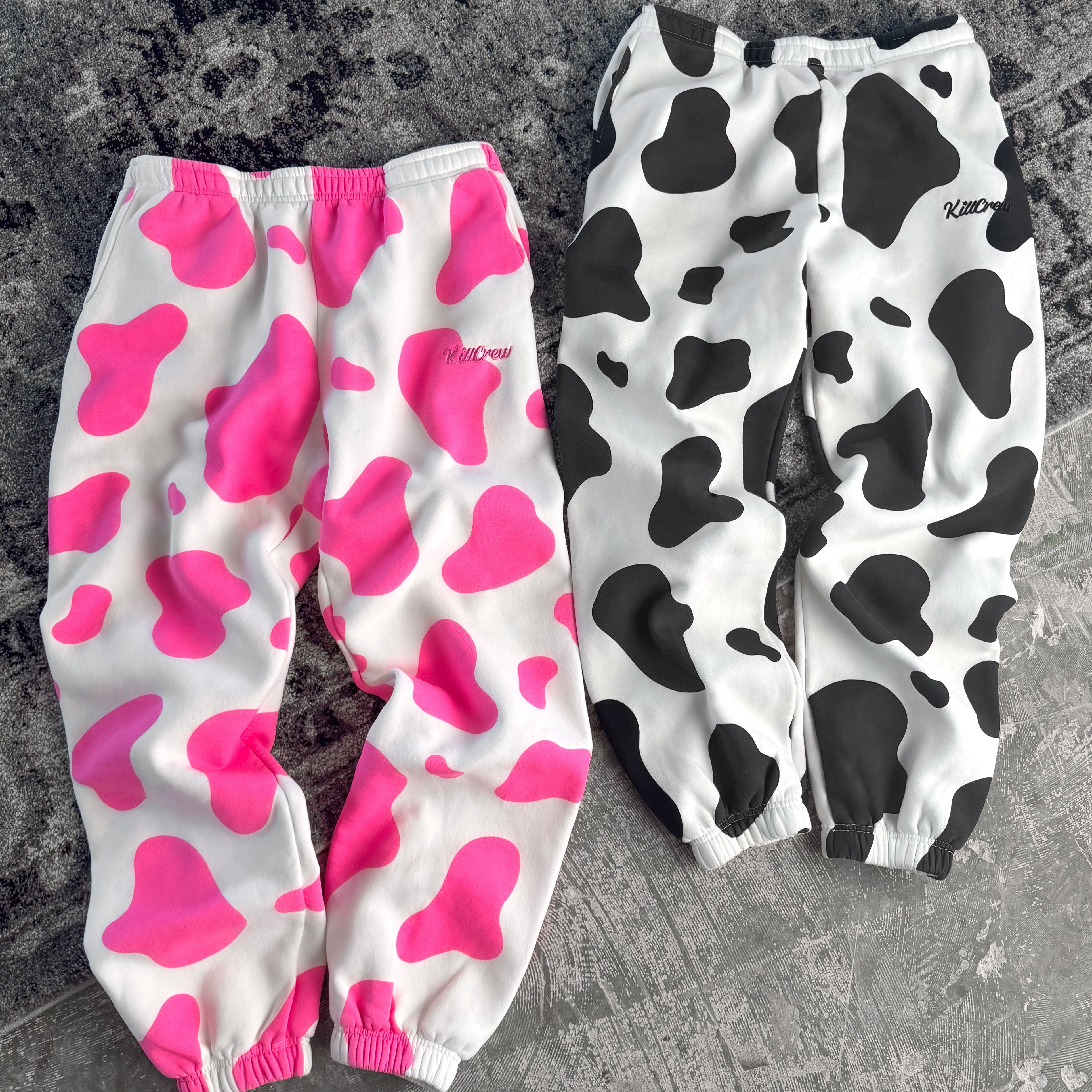 OVERSIZED LUX "MOO MOO" SWEATPANTS - PINK