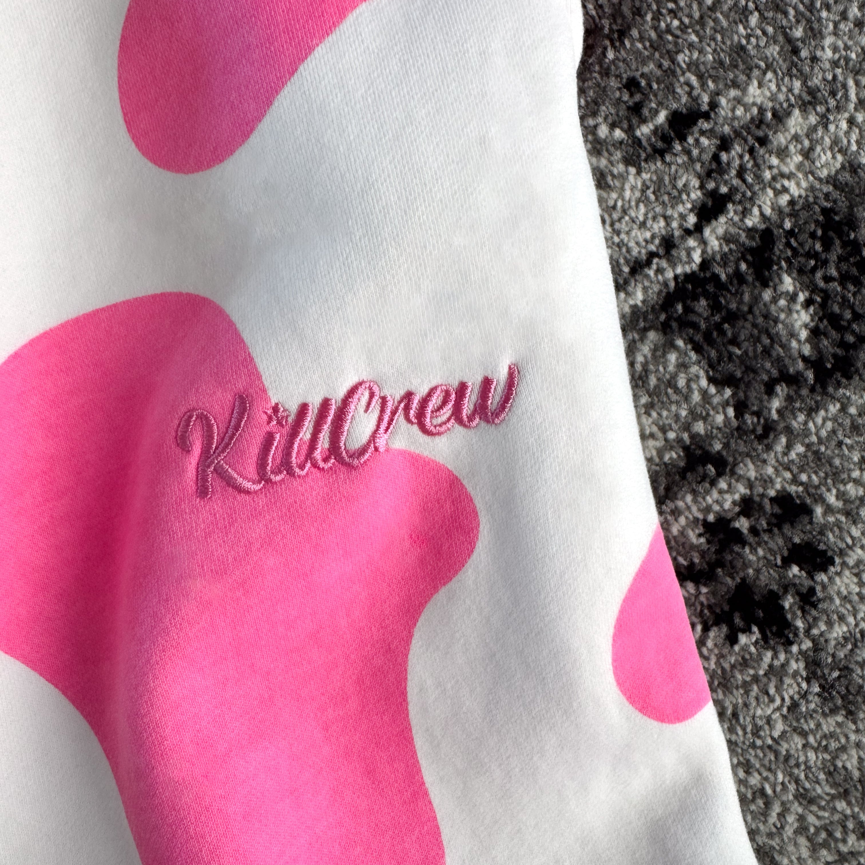 OVERSIZED LUX "MOO MOO" SWEATPANTS - PINK