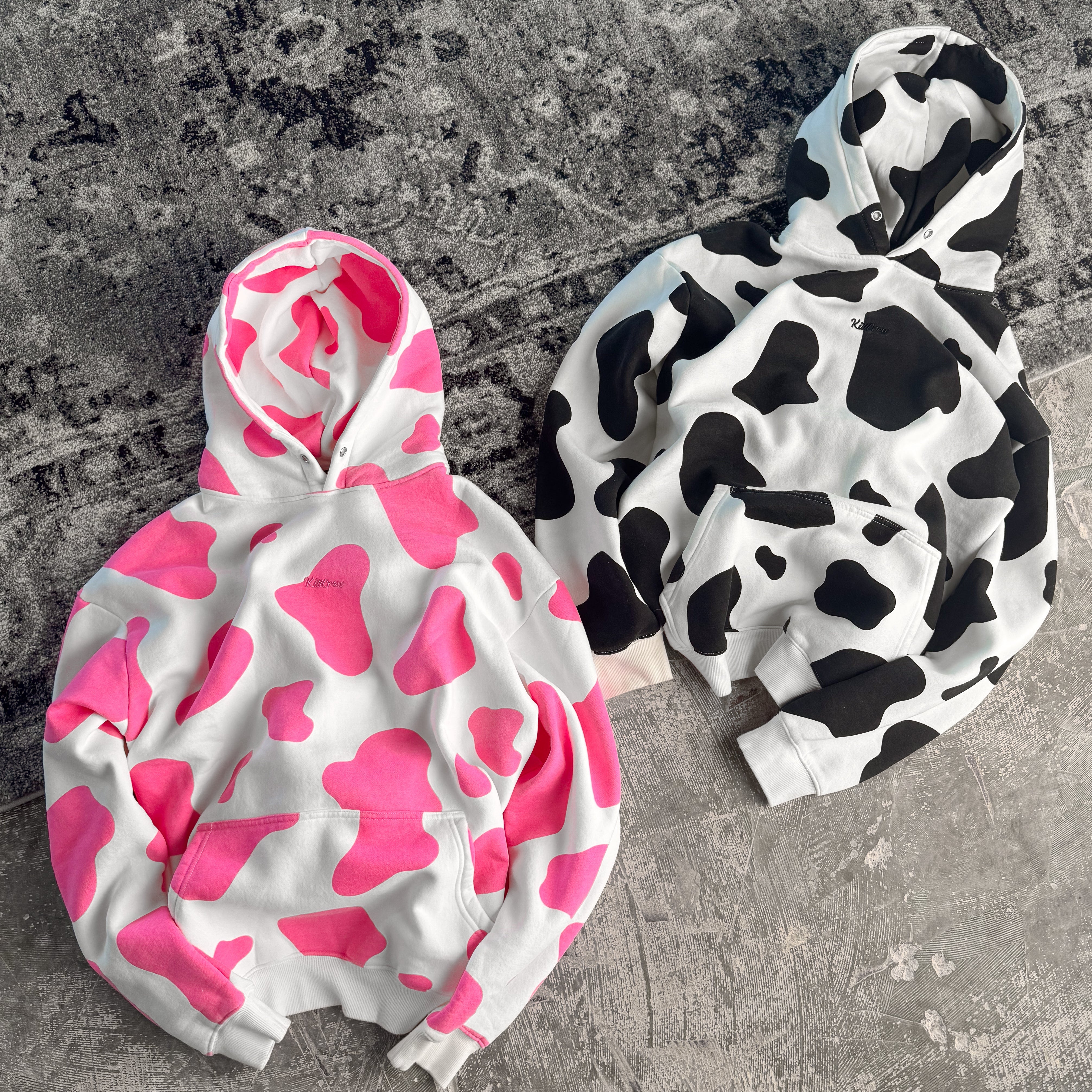 OVERSIZED LUX "MOO MOO" HOODIE - PINK