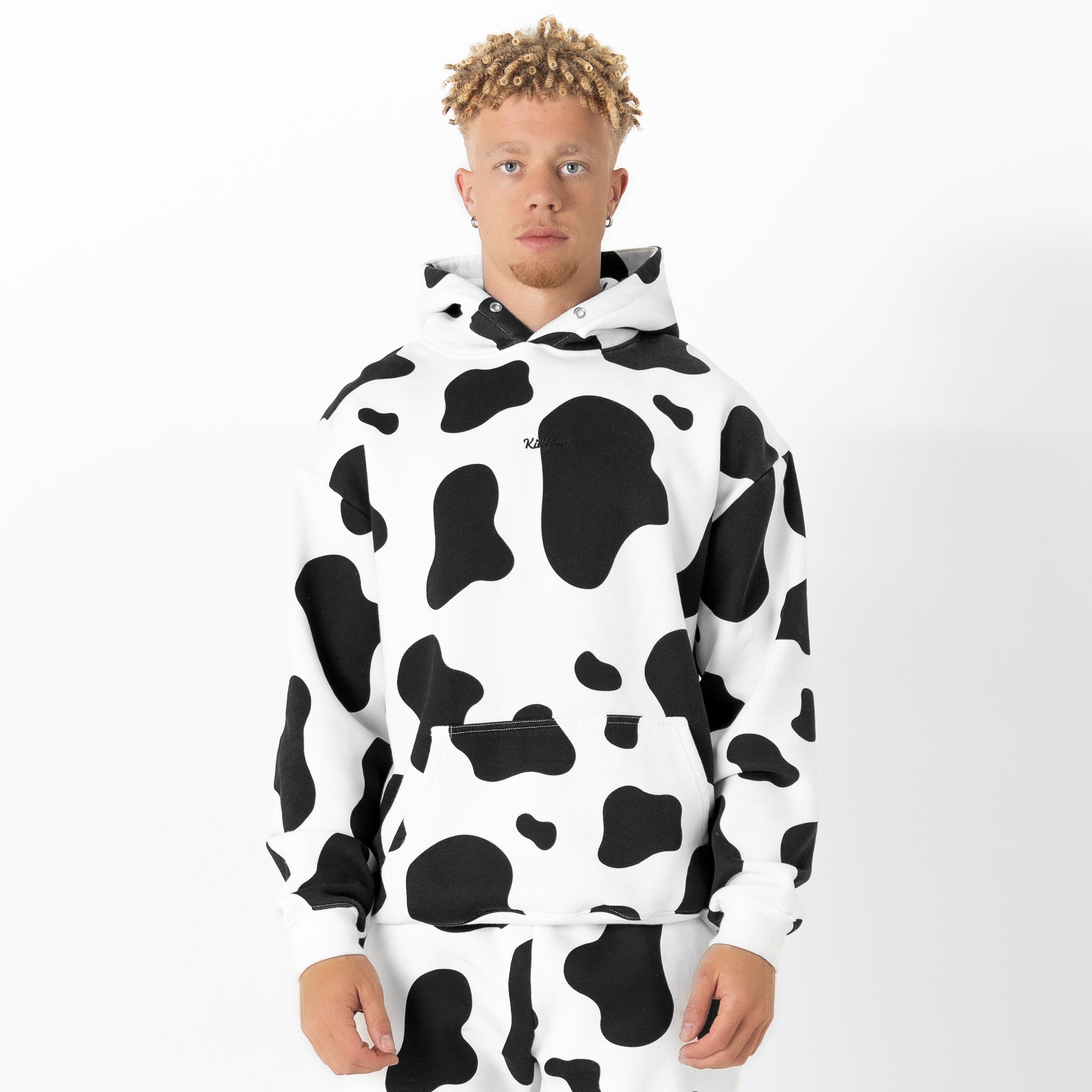 OVERSIZED LUX "MOO MOO" HOODIE - BLACK