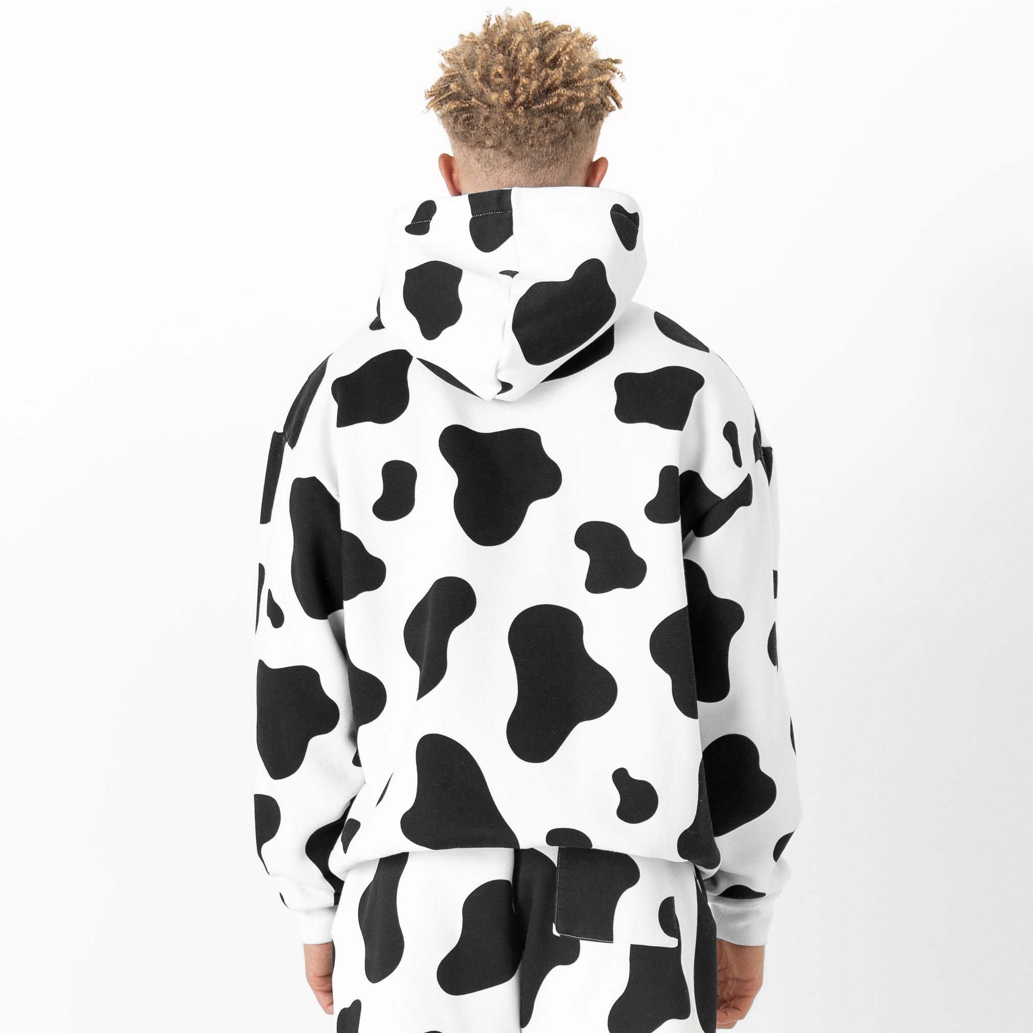 OVERSIZED LUX "MOO MOO" HOODIE - BLACK