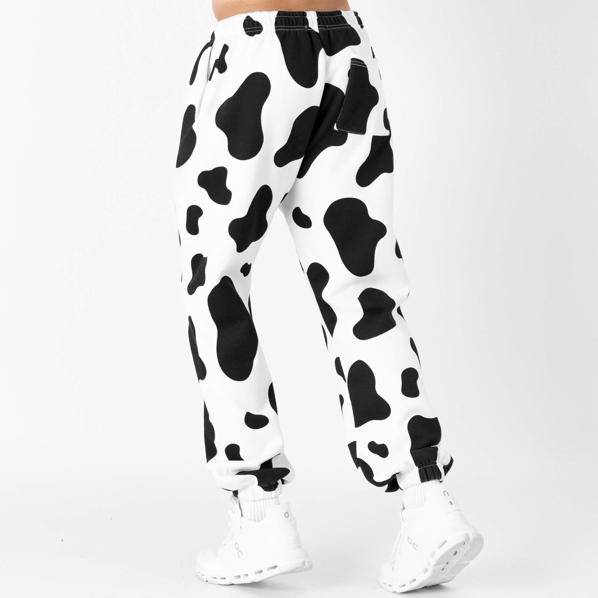 OVERSIZED LUX "MOO MOO" SWEATPANTS - BLACK