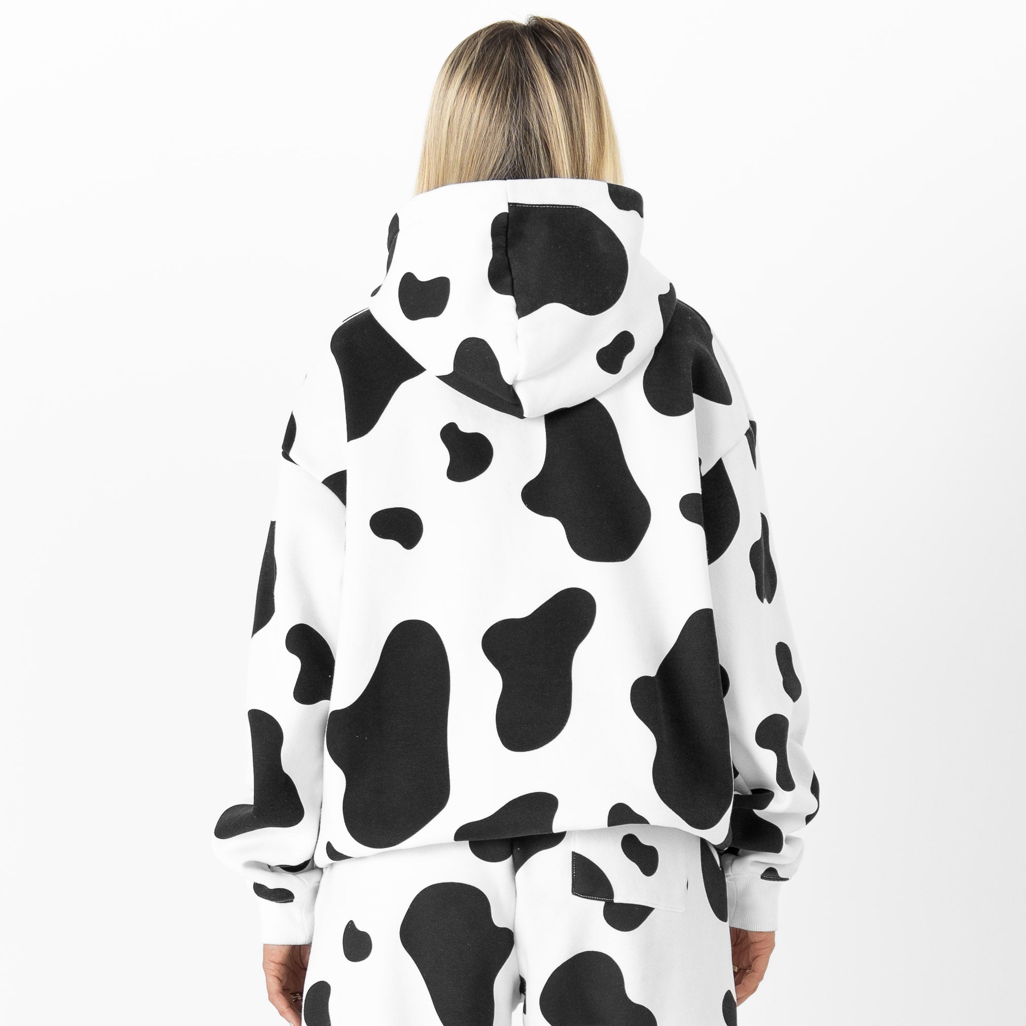 OVERSIZED LUX "MOO MOO" HOODIE - BLACK
