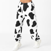 OVERSIZED LUX "MOO MOO" SWEATPANTS - BLACK