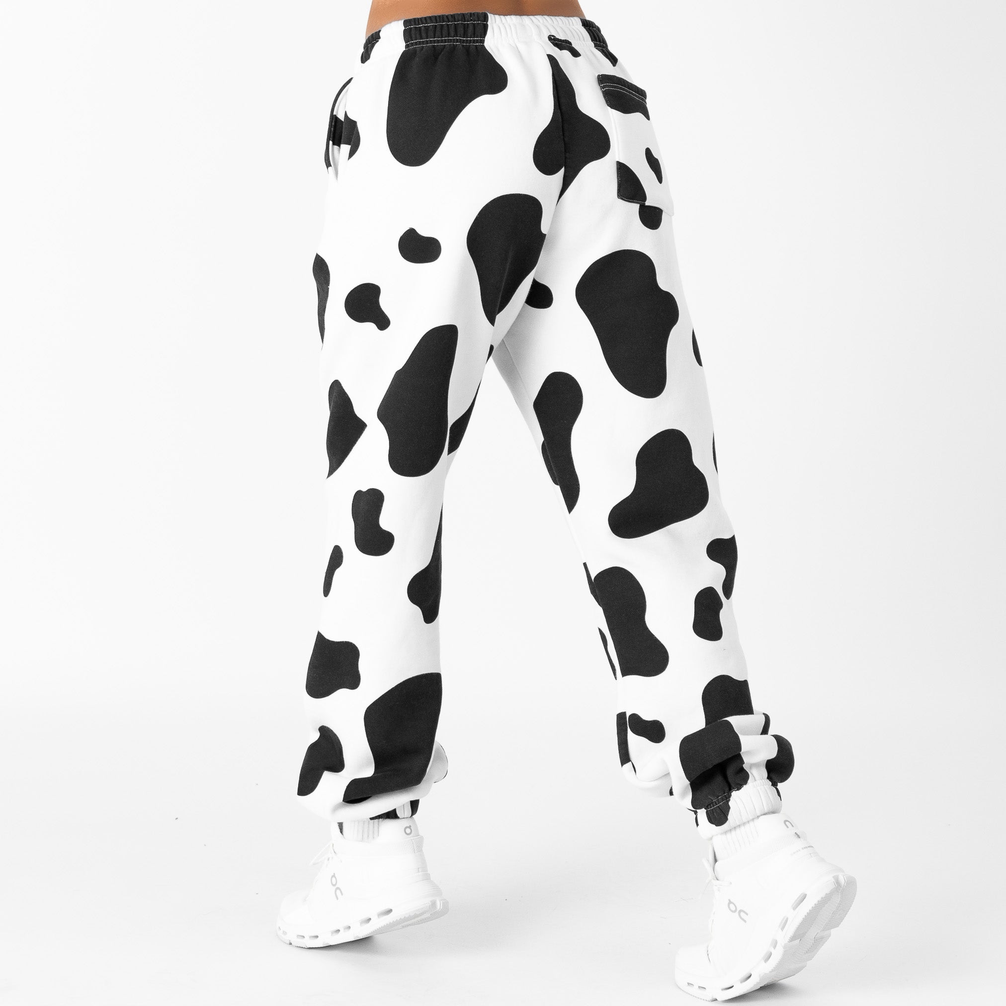OVERSIZED LUX "MOO MOO" SWEATPANTS - BLACK