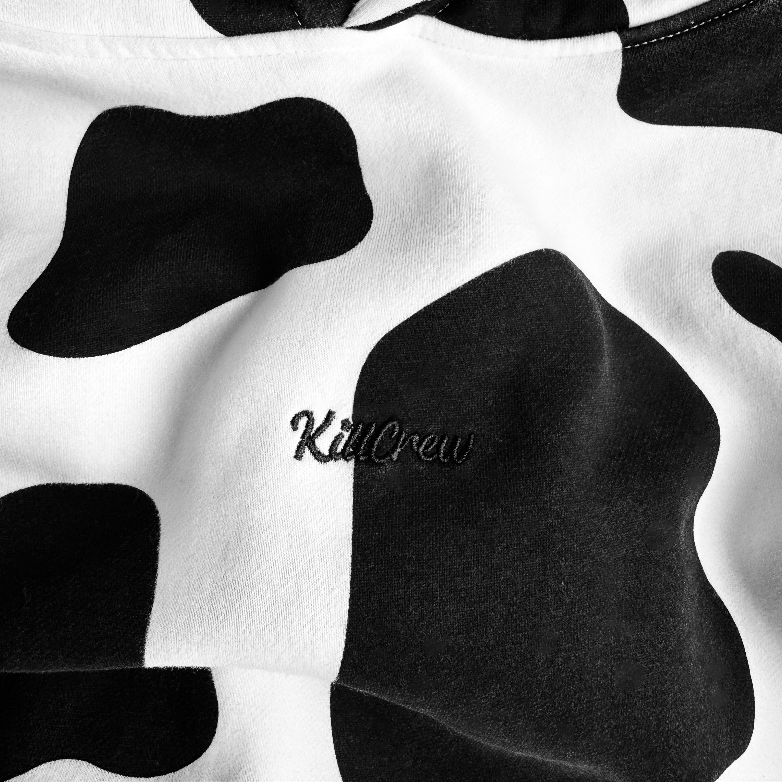 OVERSIZED LUX "MOO MOO" HOODIE - BLACK