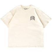 RELAXED FIT NATURAL COTTON CHROME T-SHIRT - CREAM