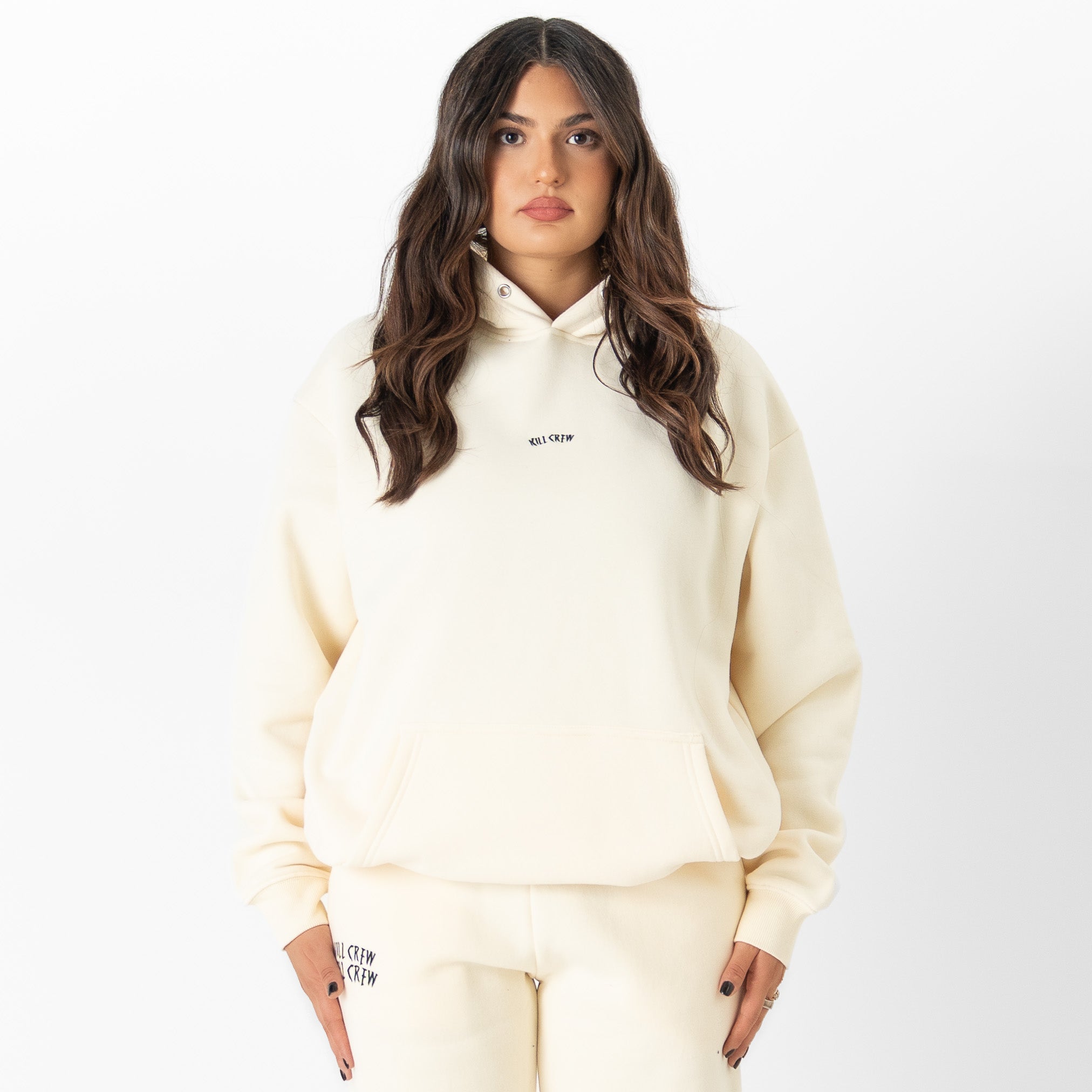 OVERSIZED LUX "SIMPLE" HOODIE - CREAM