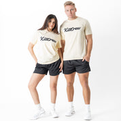 "SCRIPT" T-SHIRT - CREAM / BLACK