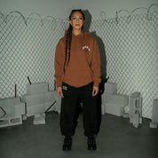 OVERSIZED LUX "DESTROY" HOODIE - BROWN