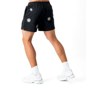 COTTON SHORTS (MID THIGH CUT) DAISY - BLACKOUT