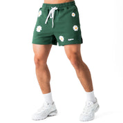 COTTON SHORTS (MID THIGH CUT) DAISY - GREEN