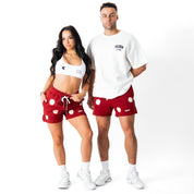 COTTON SHORTS (MID THIGH CUT) DAISY - MAROON