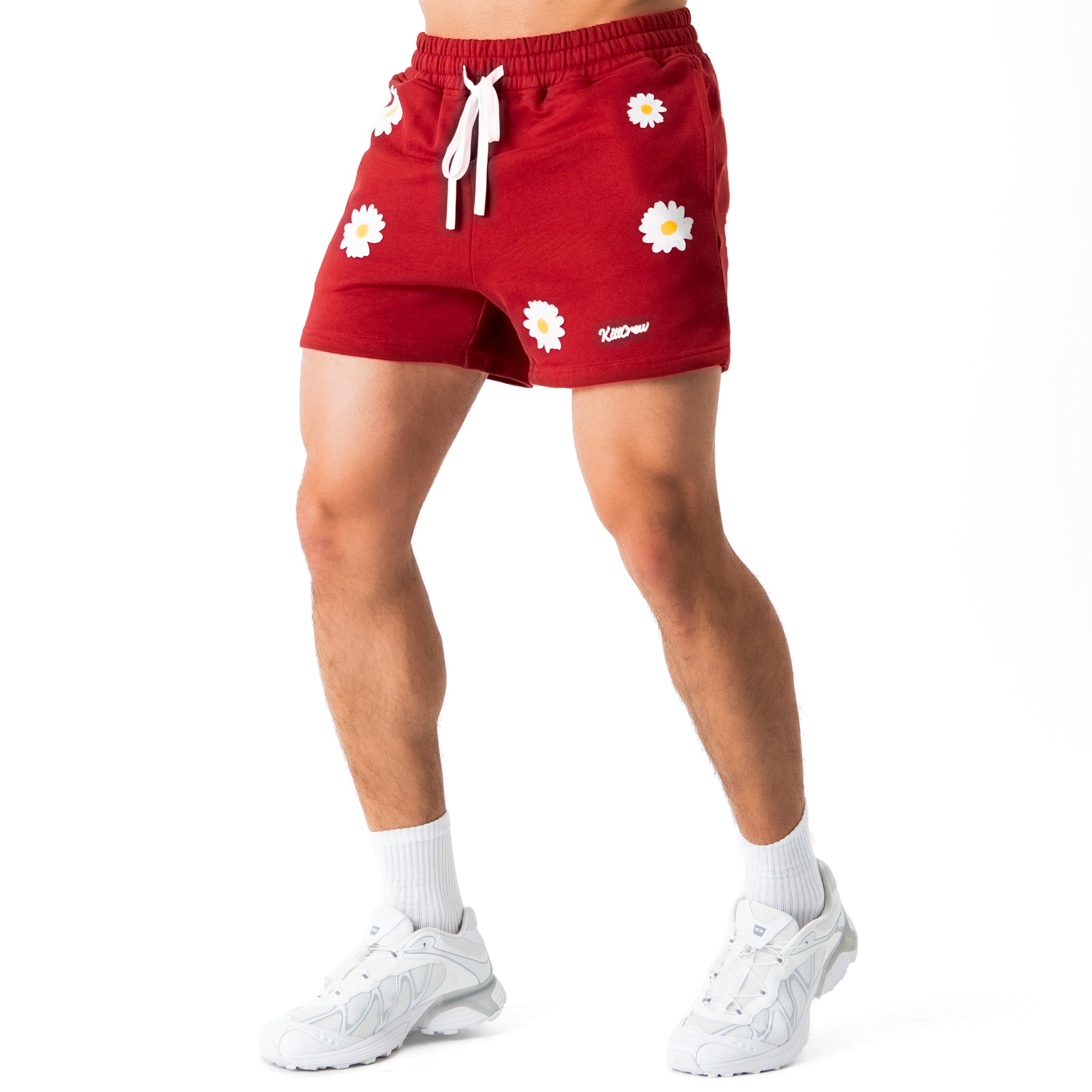 COTTON SHORTS (MID THIGH CUT) DAISY - MAROON