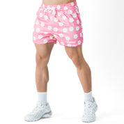 MUAY THAI SHORTS (MID THIGH CUT) DAISY - PINK