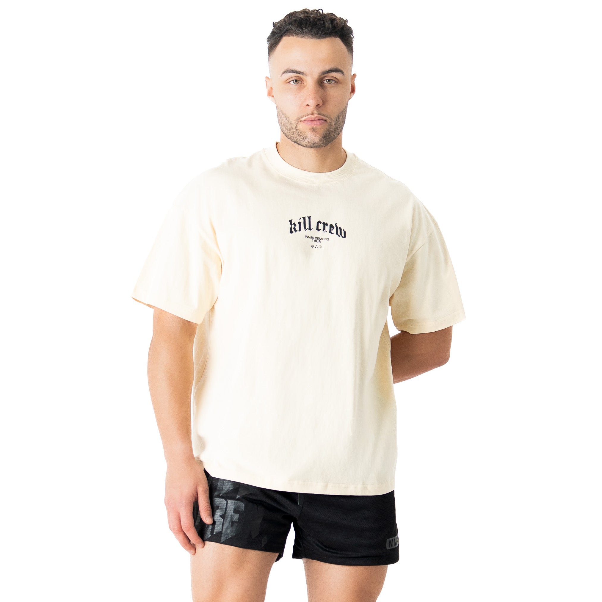 RELAXED FIT INNER DEMONS TOUR T-SHIRT - CREAM