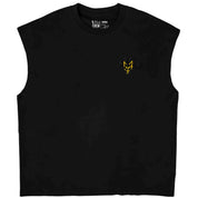 NATURAL COTTON CUTOFF "DESTROY" - BLACK