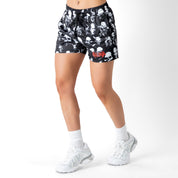 DEMONS MUAY THAI SHORTS (MID THIGH CUT) - BLACK