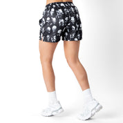 DEMONS MUAY THAI SHORTS (MID THIGH CUT) - BLACK