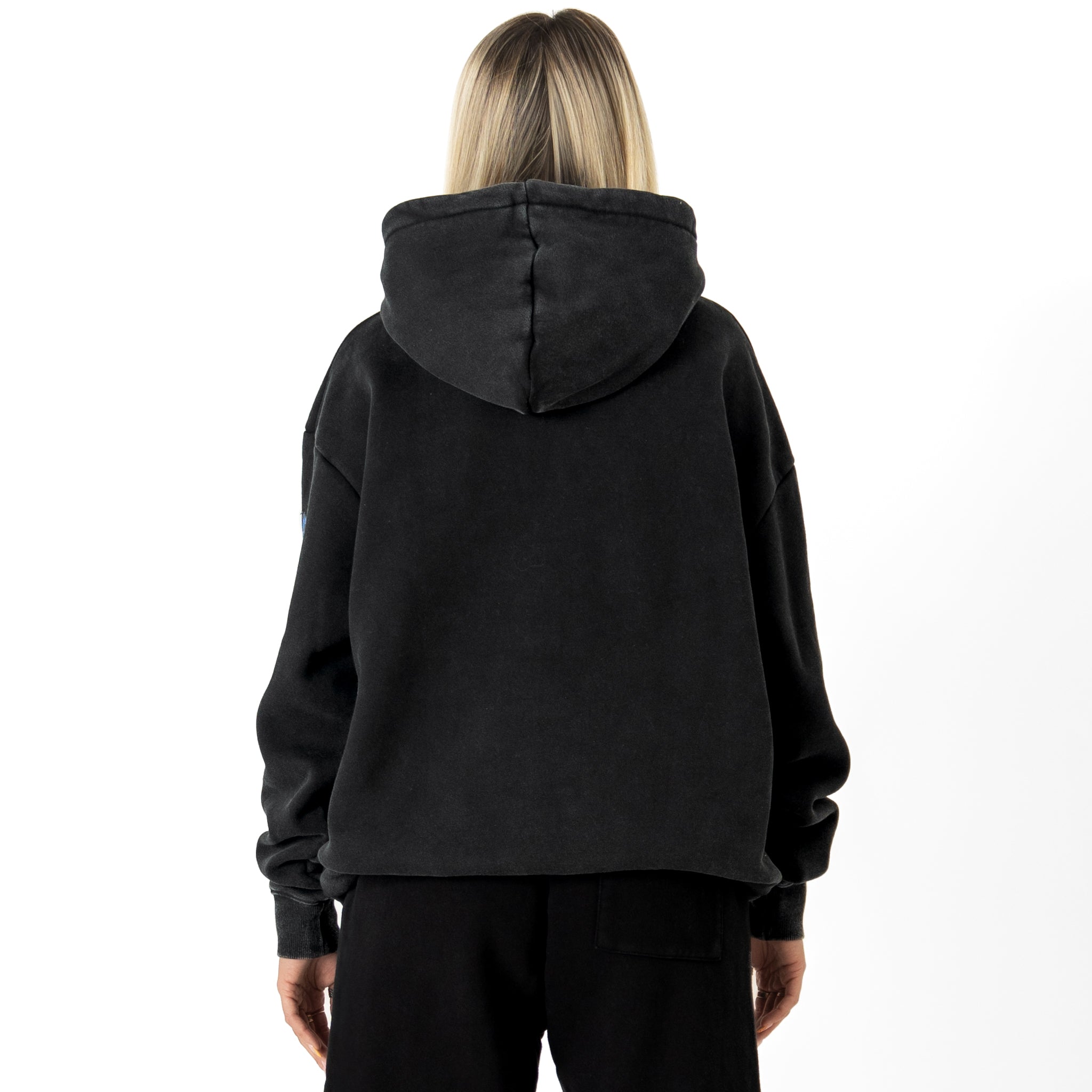 OVERSIZED LUX DISMEMBER YOUR DEMONS HOODIE - BLACK / YELLOW
