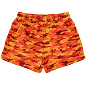 MUAY THAI SHORTS (MID THIGH CUT) - ORANGE CAMO